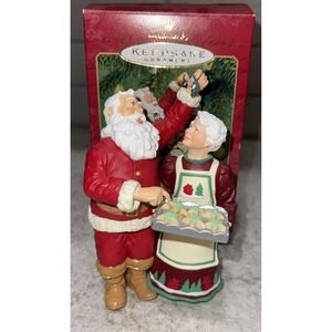 Hallmark Ornament Santa Sneaks a Sweet Cooking For Christmas 2001 With Box